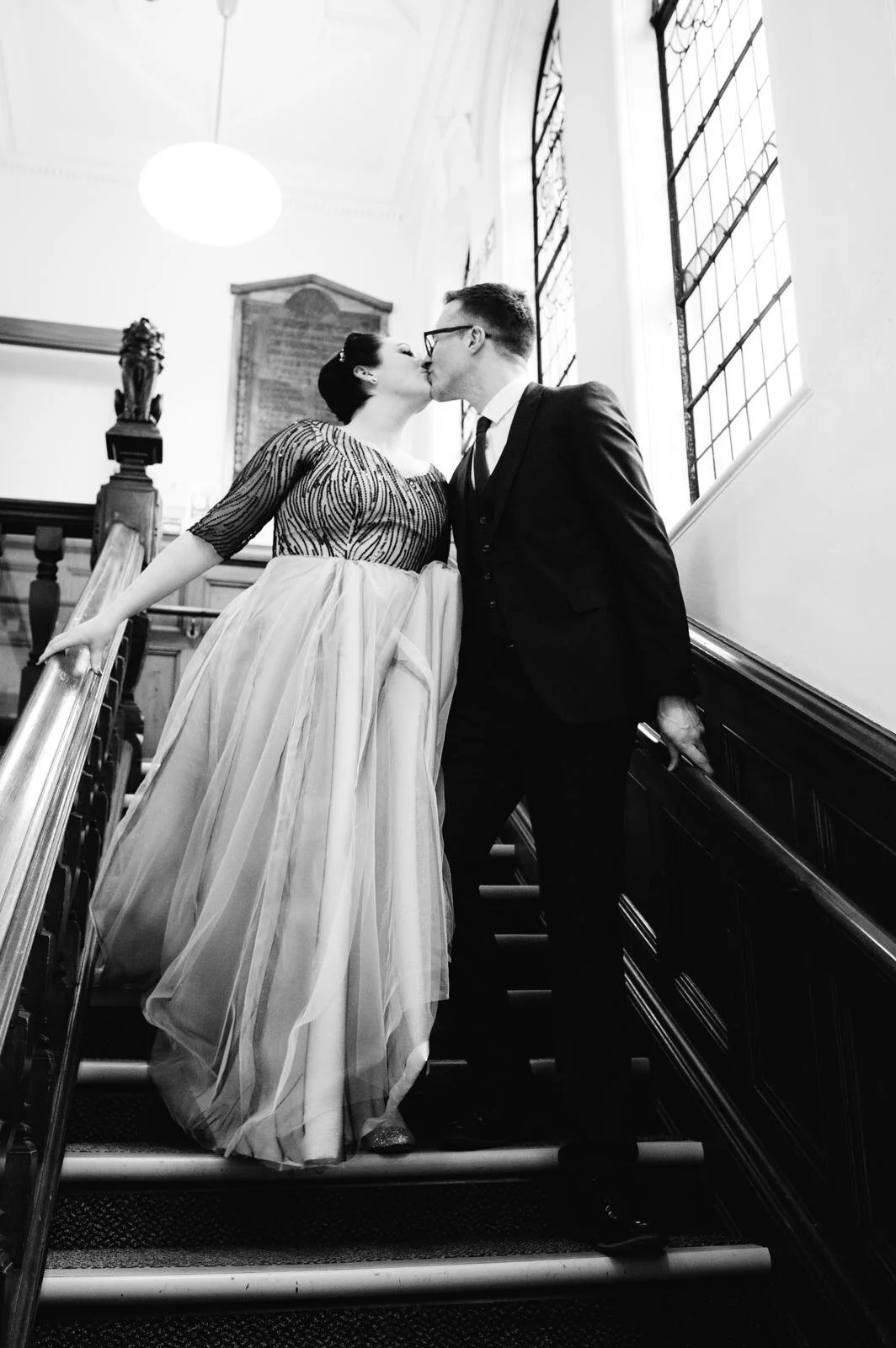 Lynsey Rick get married at Altrincham Town Hall Legend Bridal Designs alternative bridalwear